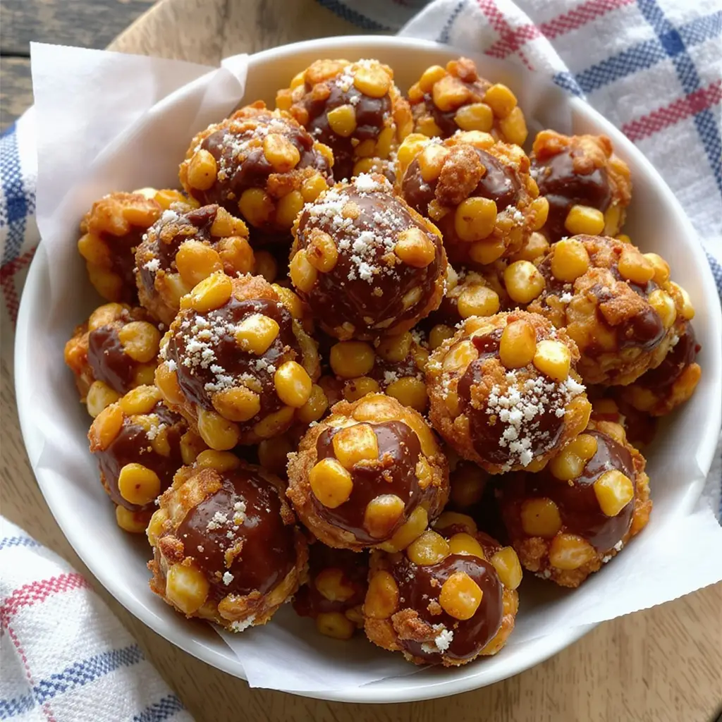 Chocolate-Candy Corn Pretzel Bites