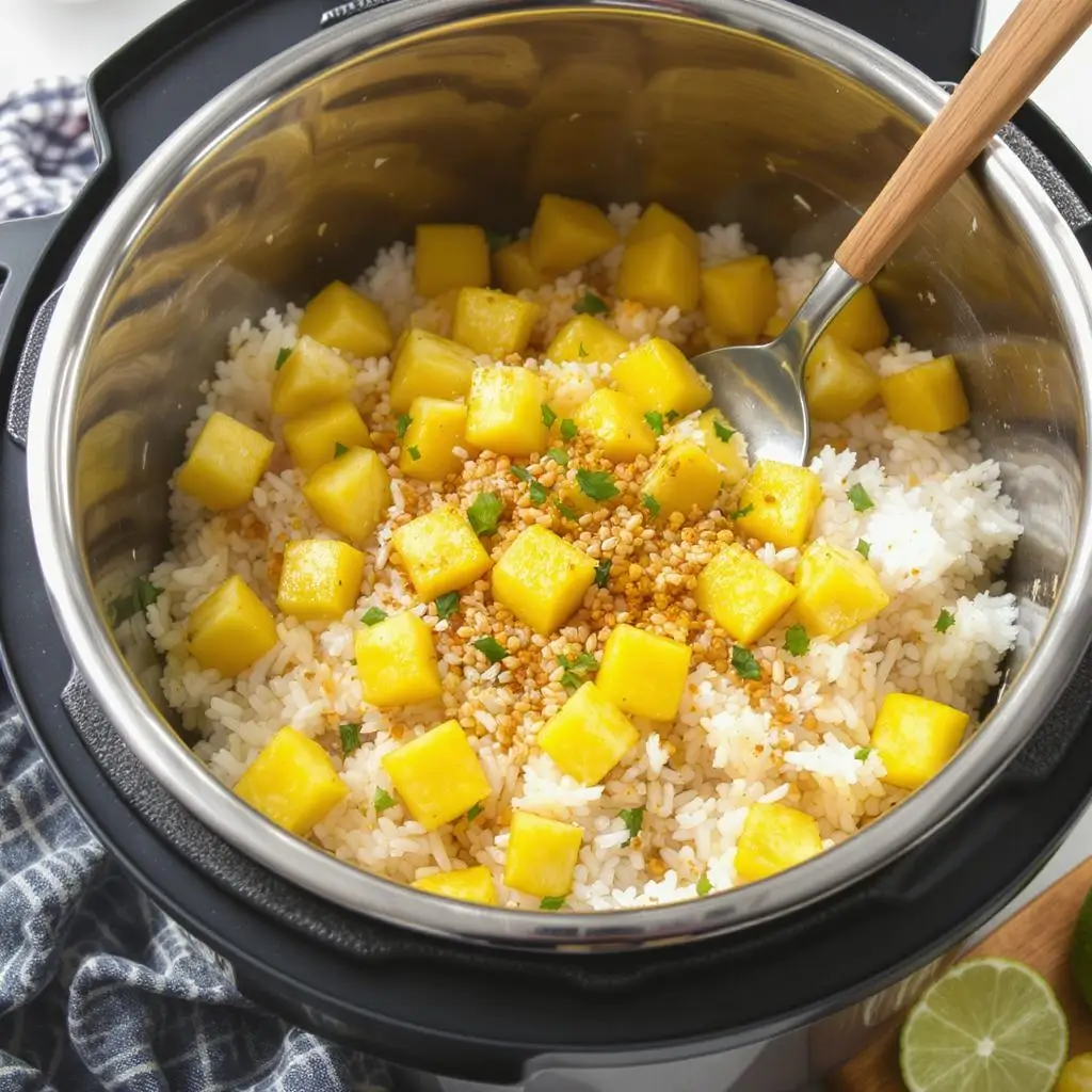 Instant Pot Pineapple Coconut Lime Rice