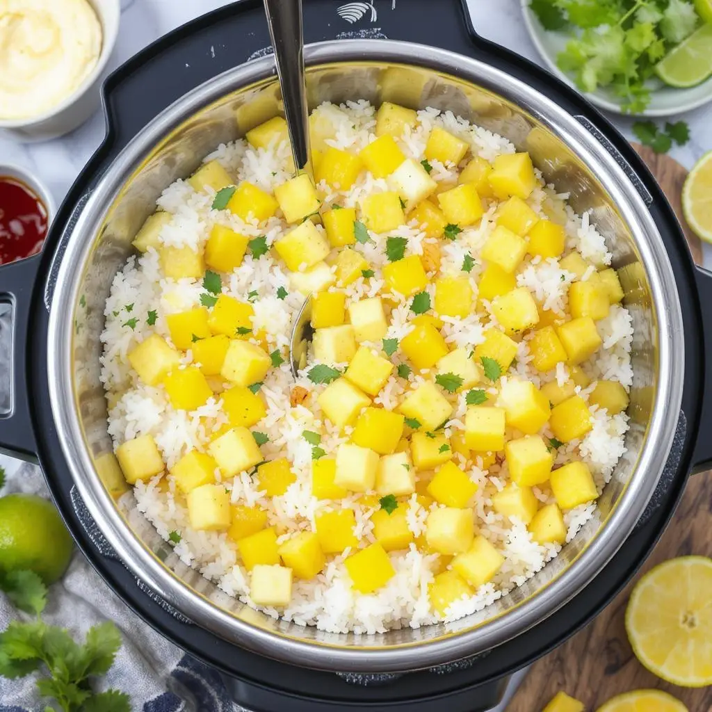 Instant Pot Pineapple Coconut Lime Rice