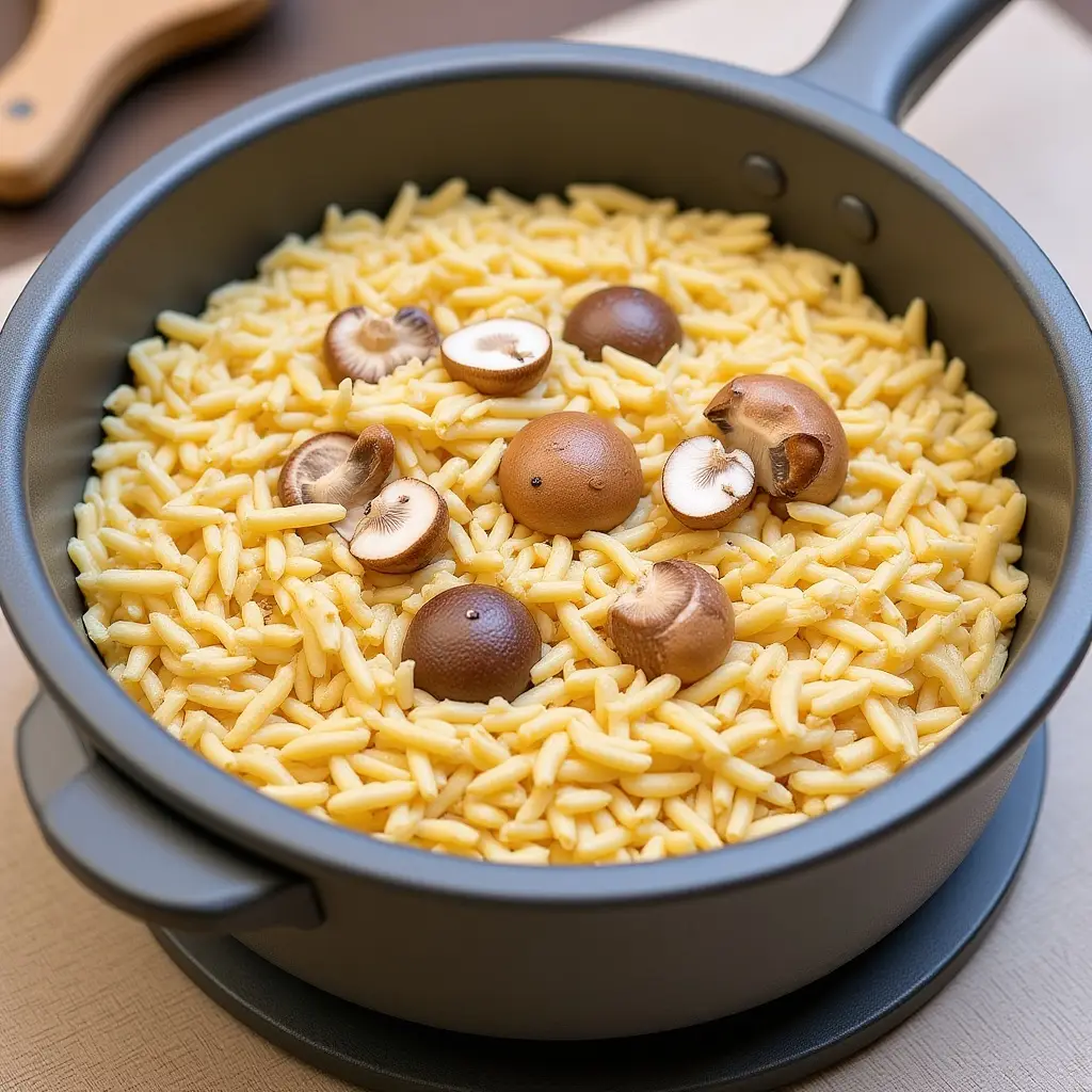 Instant Pot Rice and Orzo Pilaf with Mushrooms