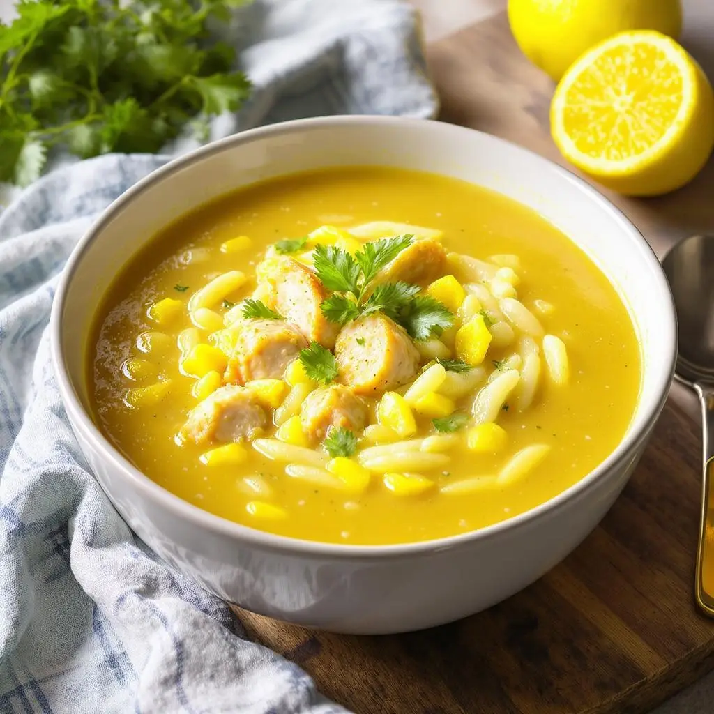 Lemony Chicken & Orzo Soup