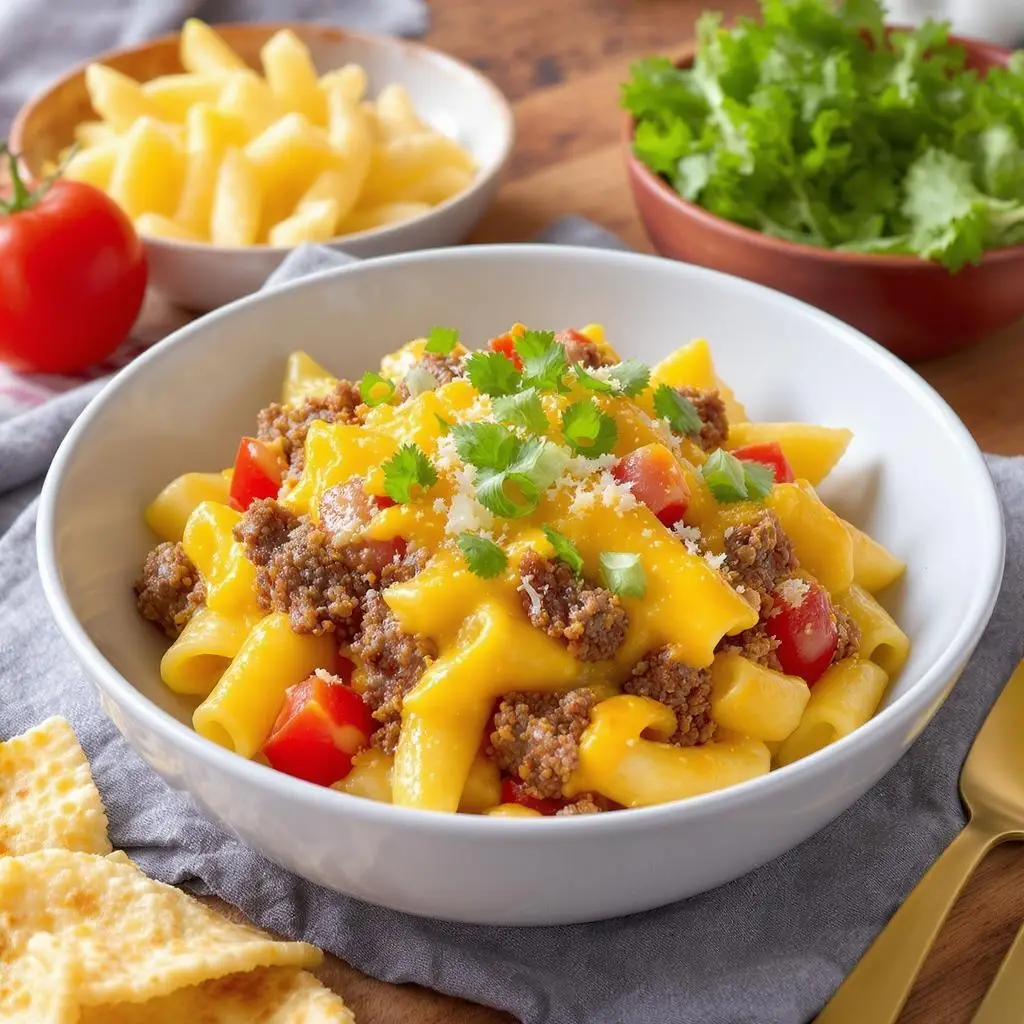 cheesy beef taco pasta