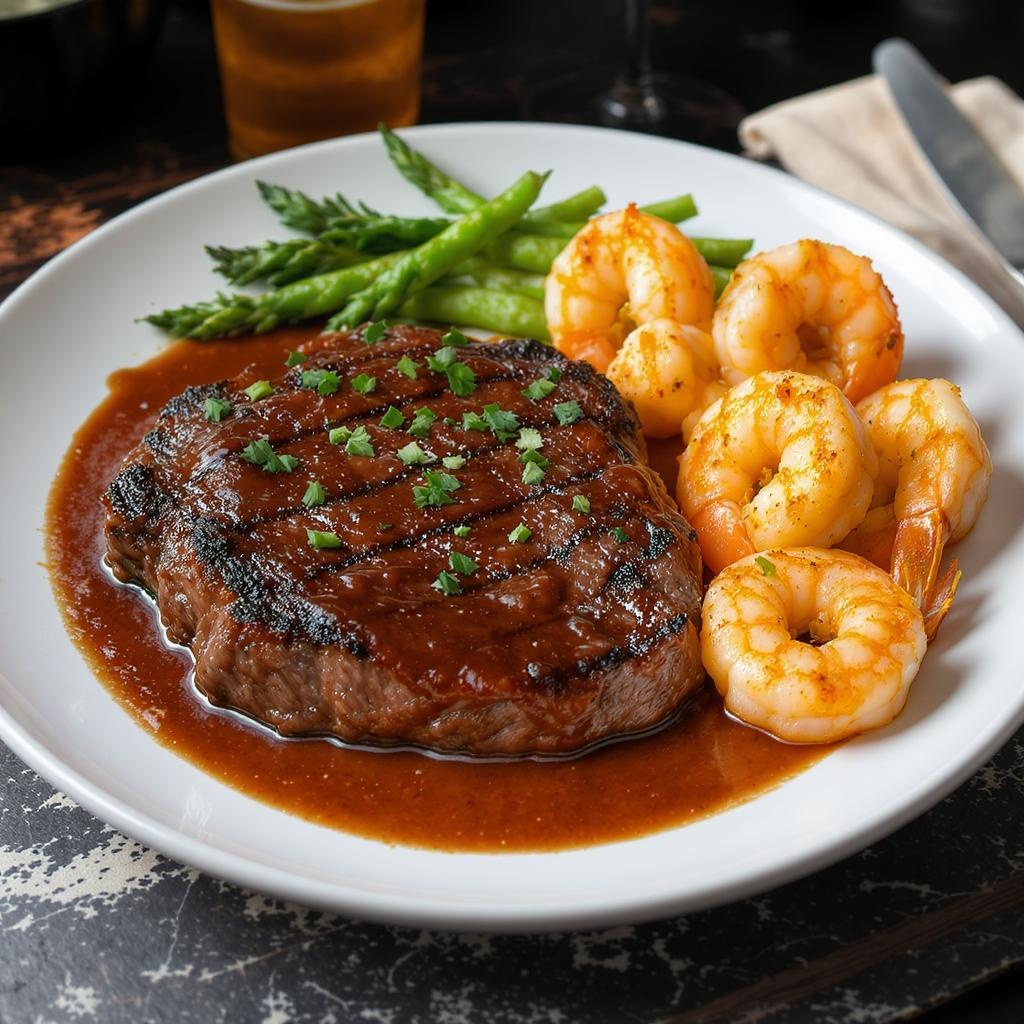 steak and shrimp