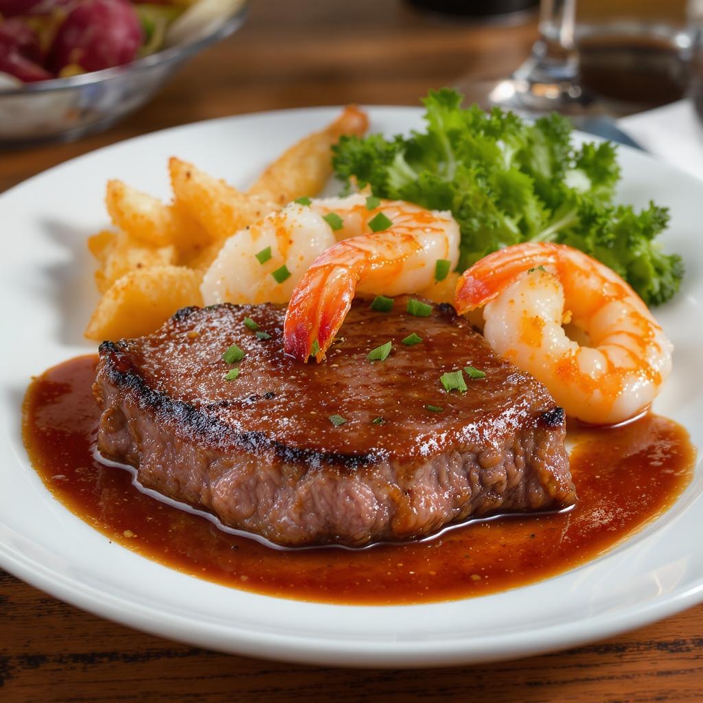 steak and shrimp