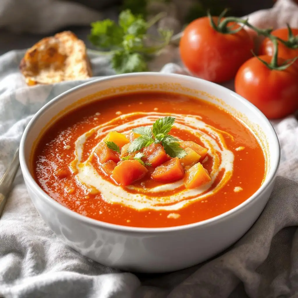 ROASTED TOMATO BASIL SOUP Recipe
