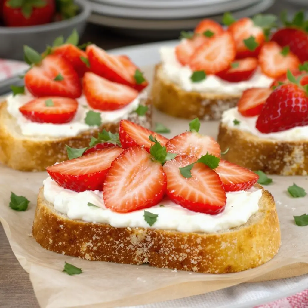Strawberry-Ricotta Bruschetta Recipe