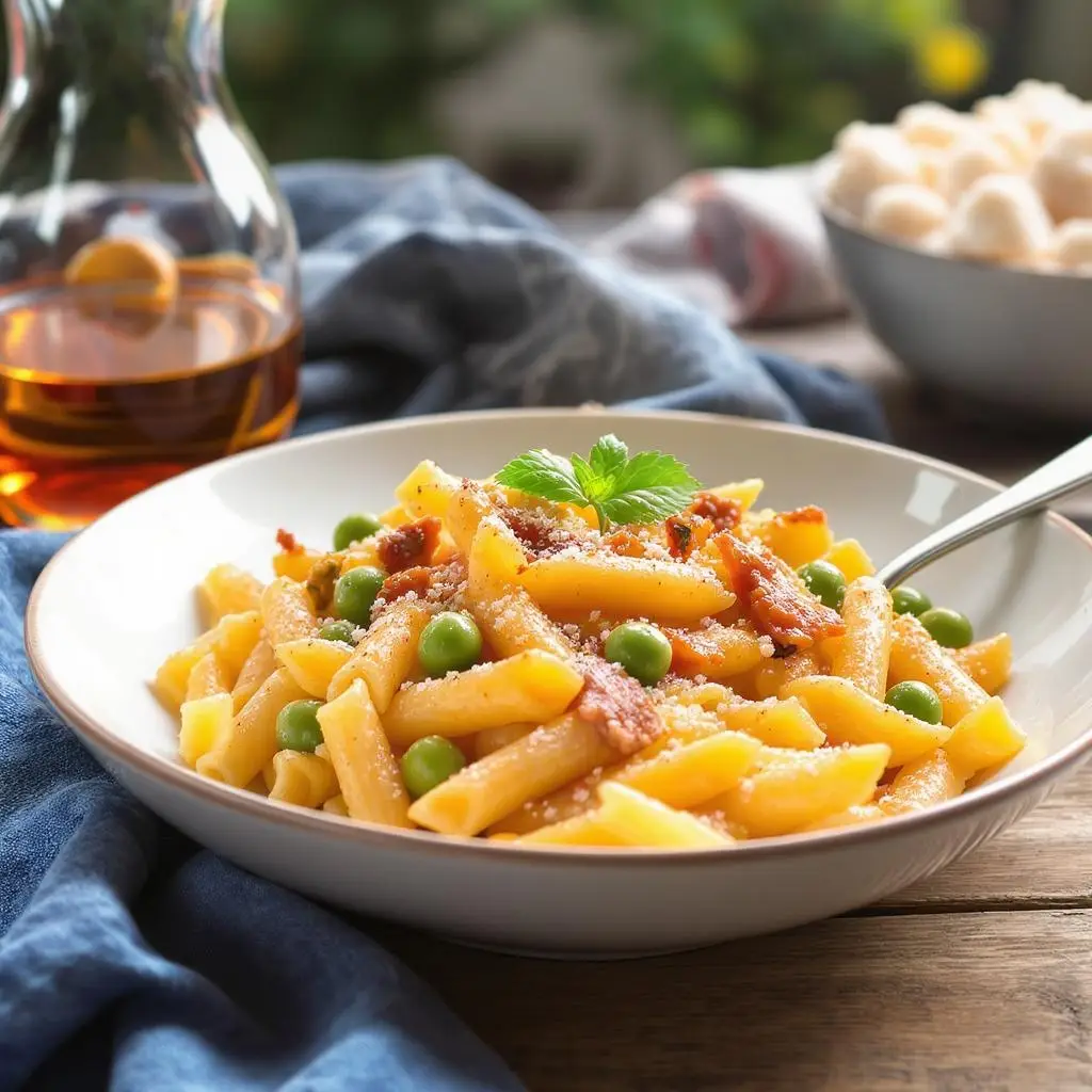 pasta with peas Recipe