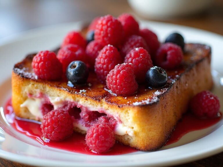 Raspberry Cheesecake Stuffed French Toast-1