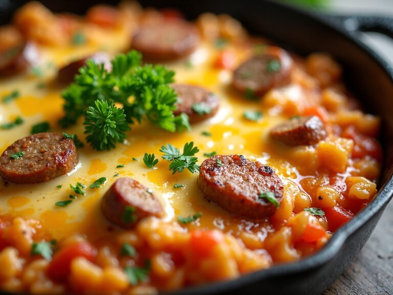 cheesy sausage and rice-1