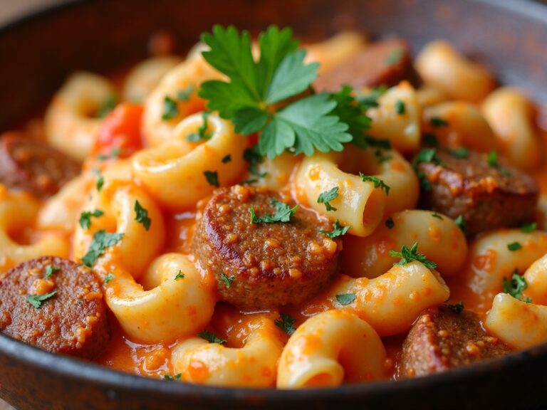 cheesy sausage pasta-1